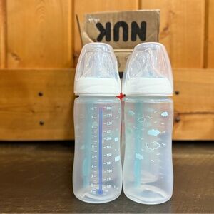 NUK Clear Baby Bottles - Set of 2